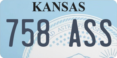KS license plate 758ASS