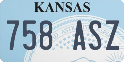 KS license plate 758ASZ