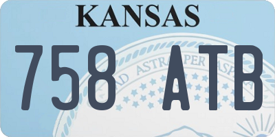 KS license plate 758ATB