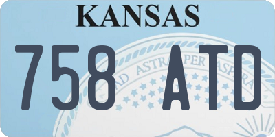 KS license plate 758ATD