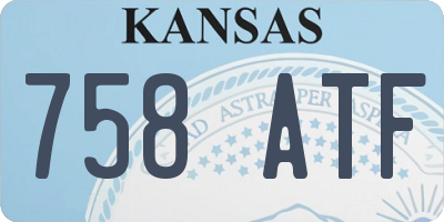 KS license plate 758ATF