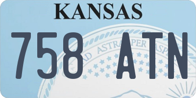 KS license plate 758ATN