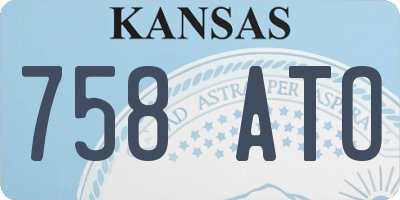 KS license plate 758ATO
