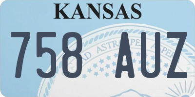 KS license plate 758AUZ