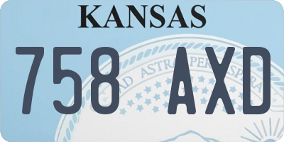 KS license plate 758AXD