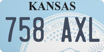 KS license plate 758AXL