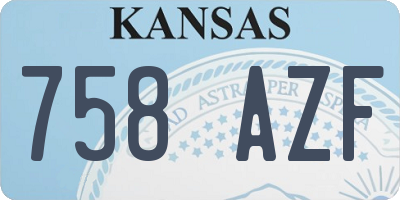 KS license plate 758AZF