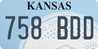 KS license plate 758BDD
