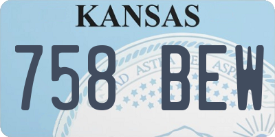 KS license plate 758BEW