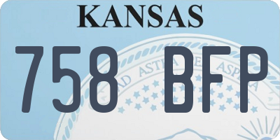 KS license plate 758BFP