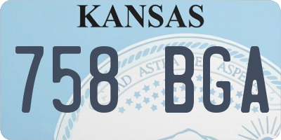 KS license plate 758BGA