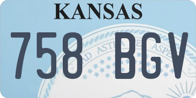 KS license plate 758BGV