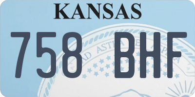 KS license plate 758BHF