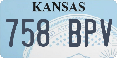 KS license plate 758BPV