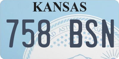 KS license plate 758BSN