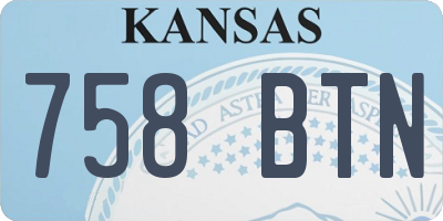 KS license plate 758BTN