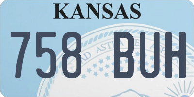 KS license plate 758BUH