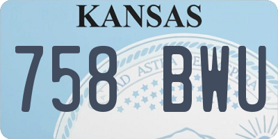 KS license plate 758BWU