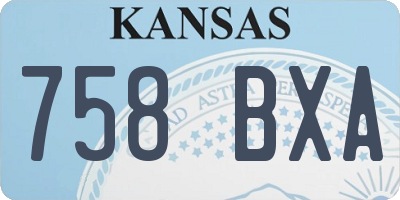 KS license plate 758BXA