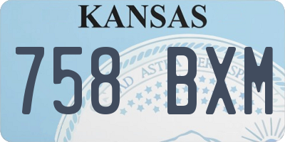 KS license plate 758BXM