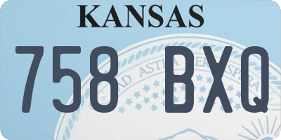 KS license plate 758BXQ
