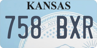 KS license plate 758BXR