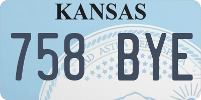 KS license plate 758BYE