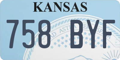 KS license plate 758BYF