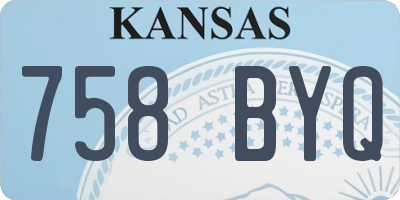 KS license plate 758BYQ