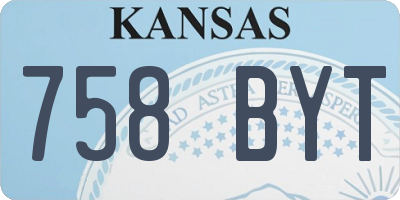 KS license plate 758BYT