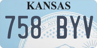 KS license plate 758BYV