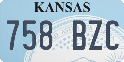 KS license plate 758BZC