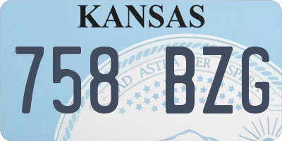 KS license plate 758BZG