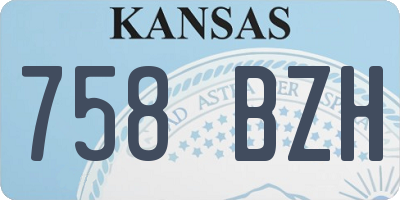 KS license plate 758BZH