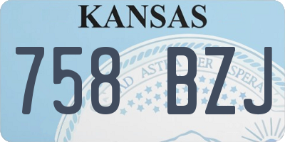 KS license plate 758BZJ