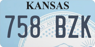 KS license plate 758BZK