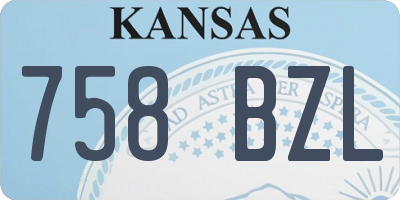 KS license plate 758BZL