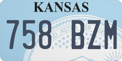 KS license plate 758BZM