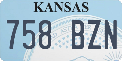 KS license plate 758BZN