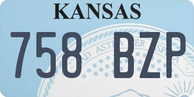 KS license plate 758BZP