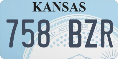 KS license plate 758BZR