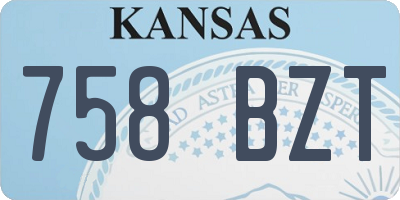 KS license plate 758BZT