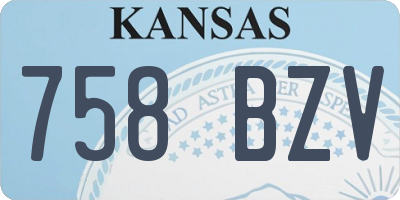 KS license plate 758BZV