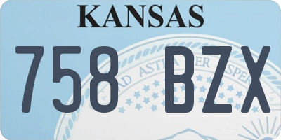 KS license plate 758BZX