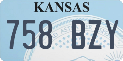 KS license plate 758BZY