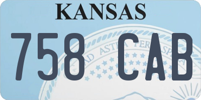 KS license plate 758CAB