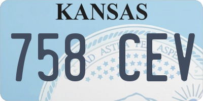 KS license plate 758CEV