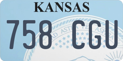 KS license plate 758CGU