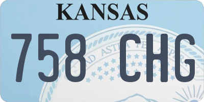 KS license plate 758CHG
