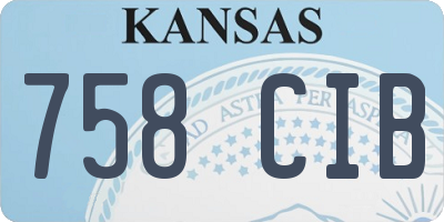 KS license plate 758CIB